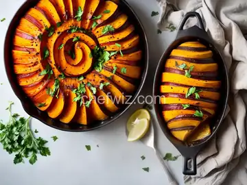 Hasselback Butternut Squash With Bay Leaves