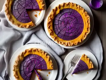 Haupia and Purple Sweet Potato Pie
