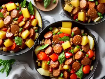 Hawaiian Pineapple Sweet & Sour Smoked Sausage