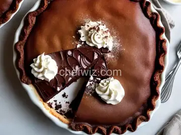 Hazelnut and Chocolate Pie with Vanilla Whipped Cream