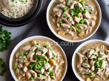 Healthier Slow Cooker Chicken Stroganoff