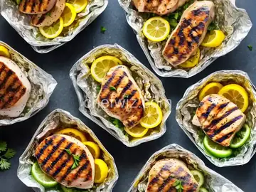 Healthy Grilled Chicken-and-Rice Foil Packs