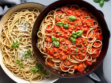 Healthy One-Pot Spaghetti with Creamy Tomato Sauce