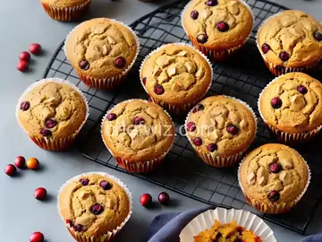 Healthy Pumpkin Cranberry Muffins