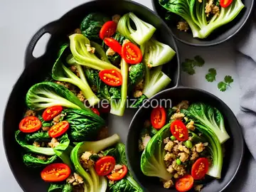 Healthy Spicy Steamed Baby Bok Choy
