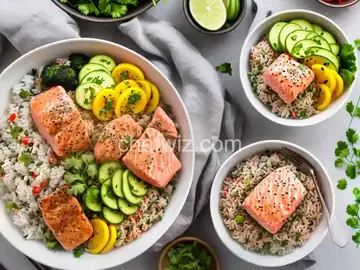 Healthy Tasty Salmon Rice Bowl