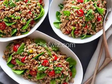 Healthy Warm Farro Salad