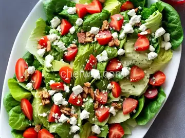 Heart of Romaine Salad with Pico de Gallo and Avocado Dressing
