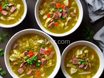 Hearty Cabbage and Ham Soup