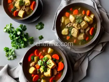 Hearty Turkey Soup with Parsley Dumplings