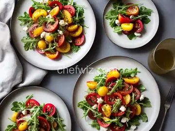 Heirloom Tomato Salad with Nectarines, Avocado, and Arugula