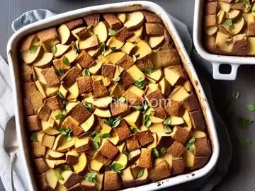Herb & Apple Bread Pudding
