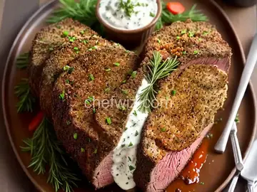 Herb-Crusted Roast Beef with Horseradish Cream
