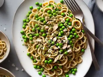 Herb Spätzle with Speck and Peas Recipe