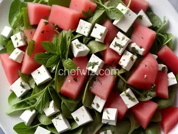 Herb Watermelon Feta Salad