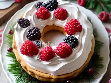 Holiday Berry Meringue Wreath