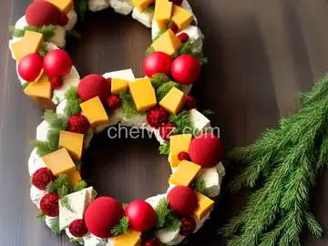 Holiday Cheese Ball Wreath