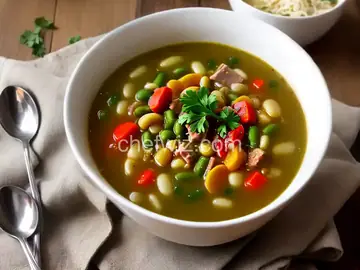 Holiday Spiral Ham and Lima Bean Soup