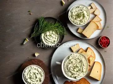 Homemade Cheese Spread With Garlic and Herbs