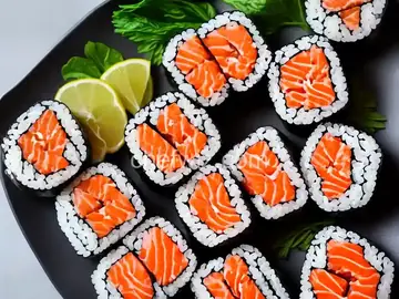 Homemade Salmon Sushi Rolls