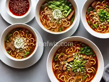 Homemade Shin Cup-Style Spicy Korean Ramyun Beef Noodle Soup Recipe
