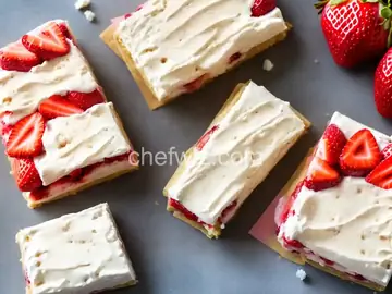 Homemade Strawberry Shortcake Ice Cream Bars Recipe