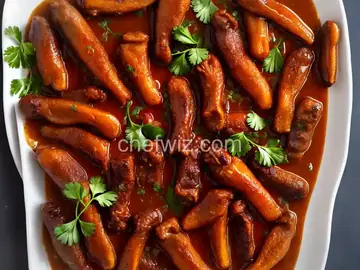 Homemade marinated duck feet