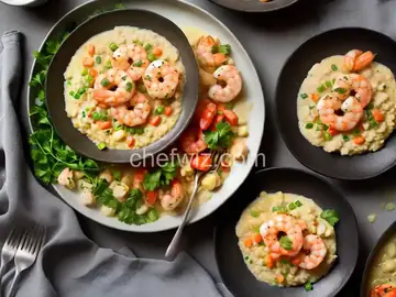 Hominy Grits with Shrimp Two Ways