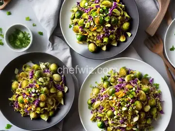 Honey Mustard Brussels Sprout Slaw