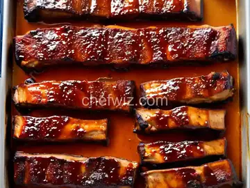 Honey-Mustard Glazed Ribs in Oven and Broiler