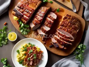 Honey-Mustard Pork Roast with Bacon