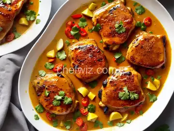 Honey-Mustard and Curry Chicken Thighs