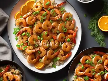 Honey Orange Firecracker Shrimp