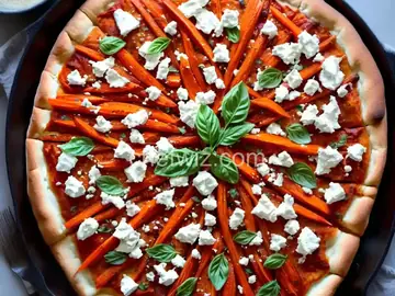 Honey-Roasted Carrot and Goat Cheese Pizza