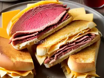 Hot Corned Beef and Cheese Sandwiches