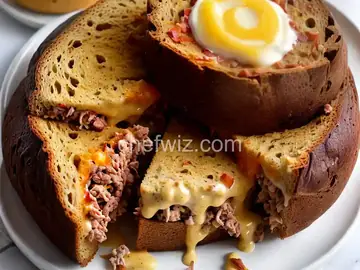 Hot Reuben Dip in a Pumpernickel Bread Bowl