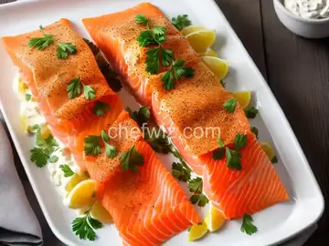Hot-Smoked Salmon with Caper Cream Cheese