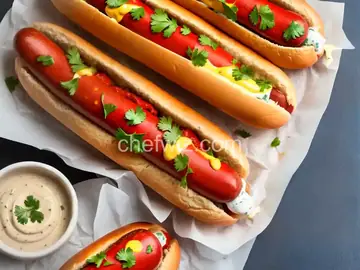 Hotdogs and Horseradish Sauce