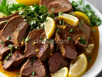 Hummus Kawarma (Lamb) with Lemon Sauce from 'Jerusalem'
