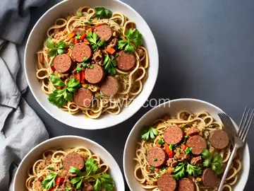 Hungarian Noodles with Sausage