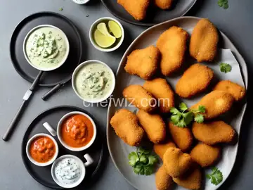 Hushpuppy-Battered Catfish Nuggets with Spicy Tartar Sauce