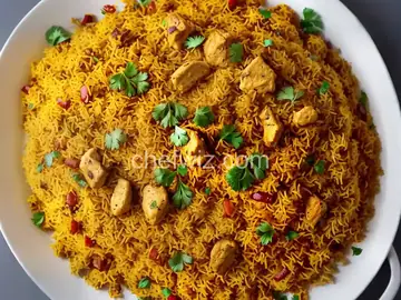 Hyderabadi Boneless Chicken 65 Biryani