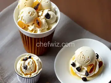 Ice Cream Malaga (Vanilla, Dry Raisins And Rum)