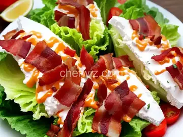 Iceberg Wedge Salad with Warm Bacon Dressing