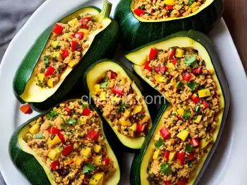 Impossible Stuffed Zucchini