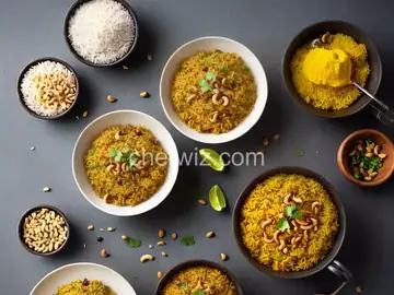 Indian-Style Rice with Cashews, Raisins and Turmeric