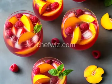 Indian Summer Raspberry Peach Sangria