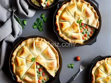 Individual Chicken Pot Pie with Puff Pastry
