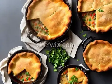 Individual Double-Crusted Chicken Pot Pies Recipe