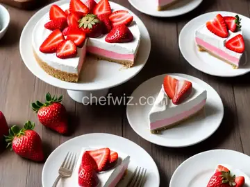 Individual No-Bake Strawberry Cheesecakes